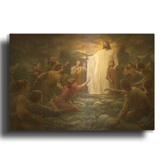 'One Shepherd' By Howard Lyon Gold Metal Wall Art