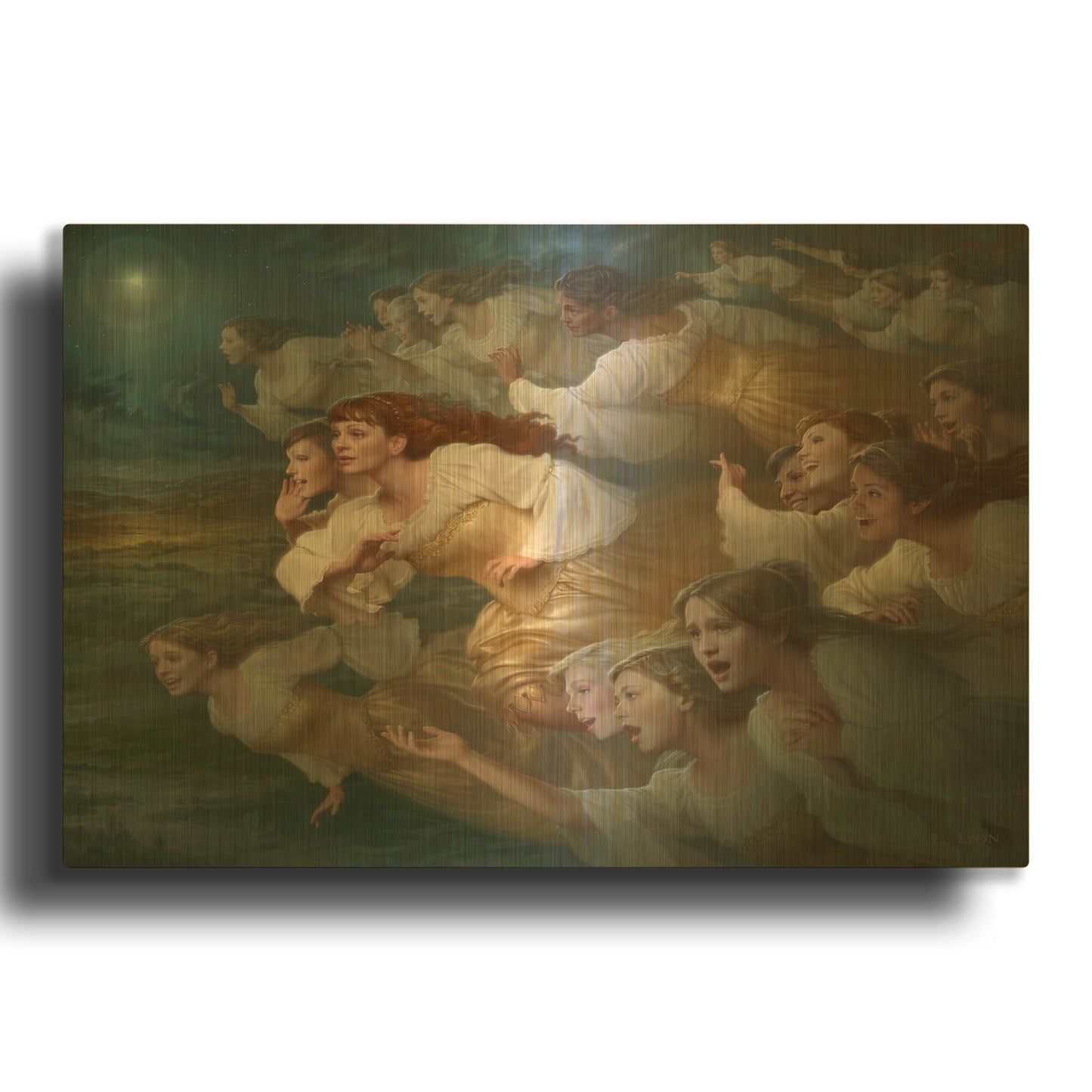 'The Herald Angels' By Howard Lyon Gold Metal Wall Art