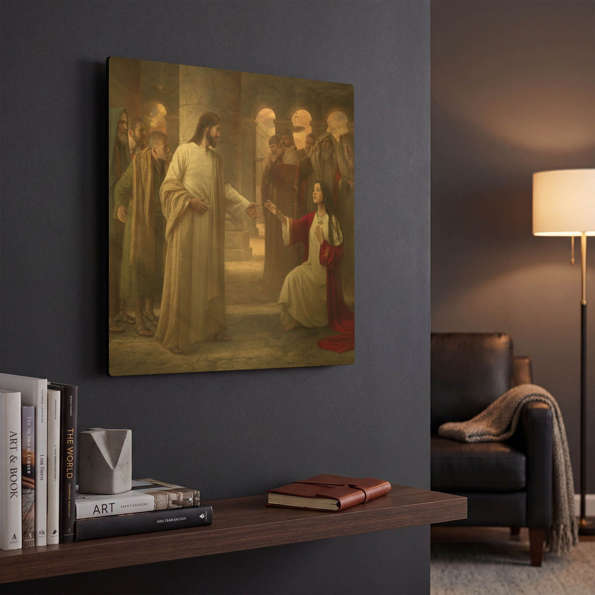 'Though Your Sins be as Scarlet' By Howard Lyon Gold Metal Wall Art
