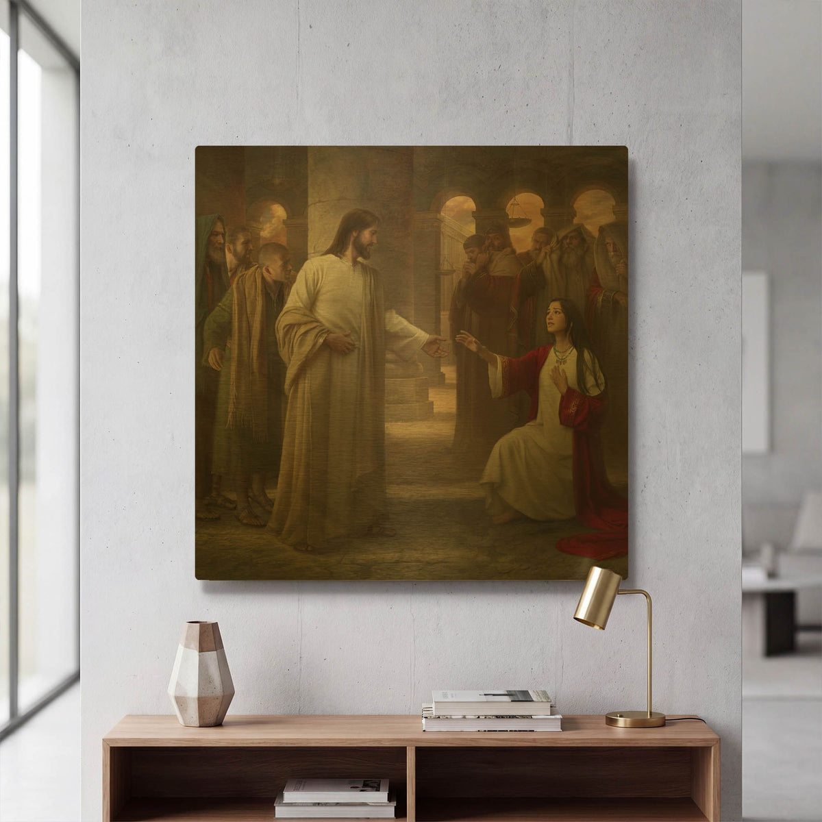 'Though Your Sins be as Scarlet' By Howard Lyon Gold Metal Wall Art
