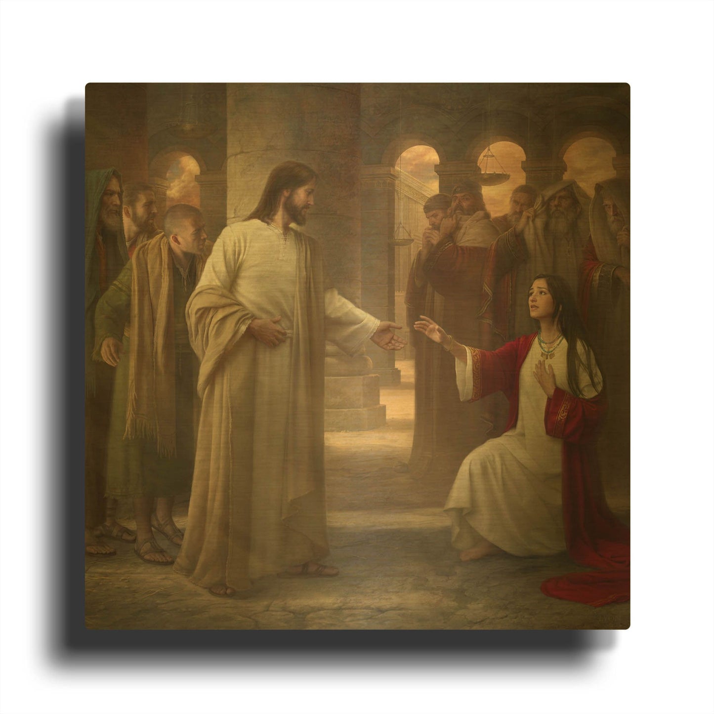 'Though Your Sins be as Scarlet' By Howard Lyon Gold Metal Wall Art