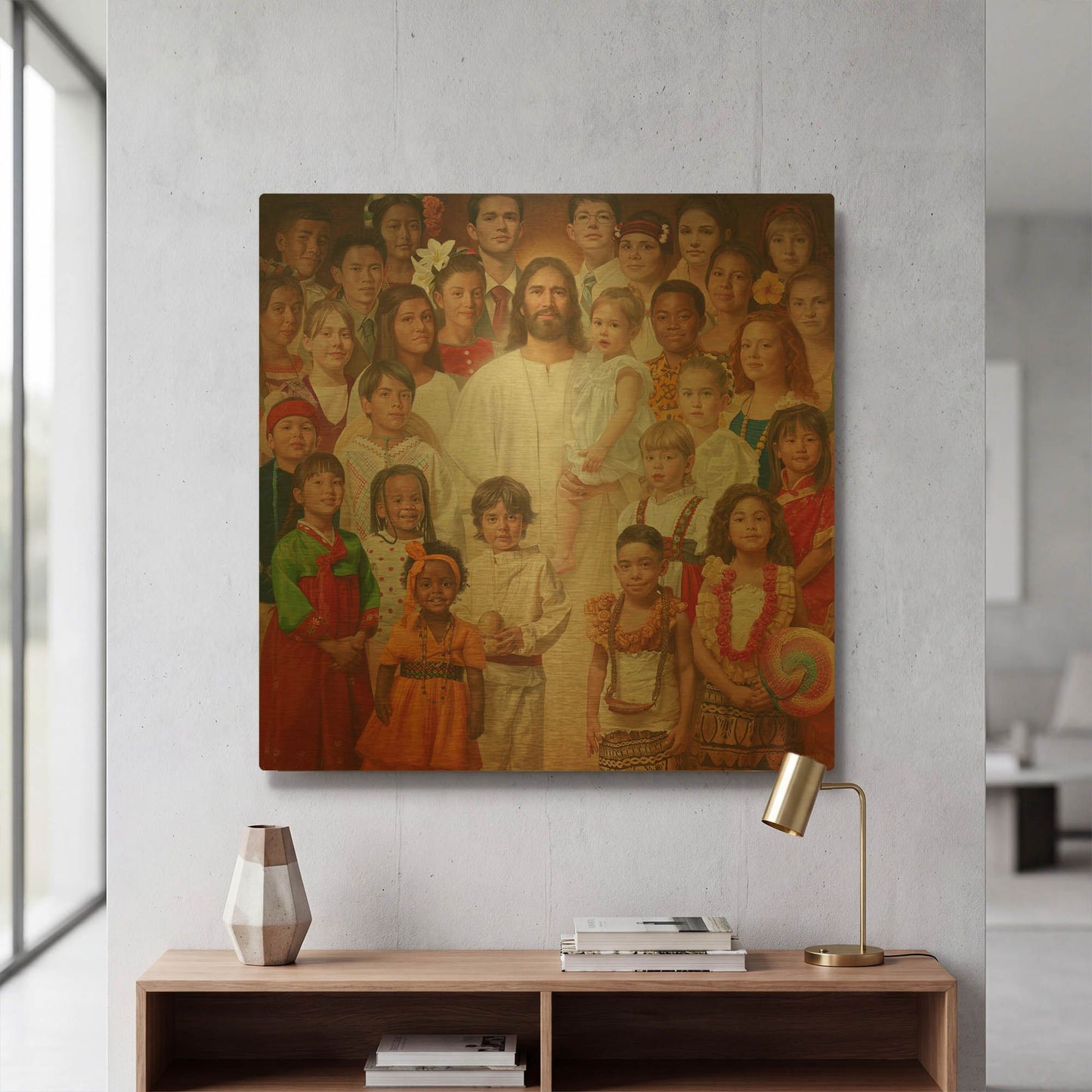 'I Am a Child of God' By Howard Lyon Gold Metal Wall Art