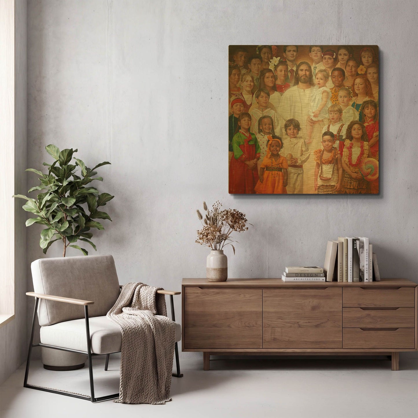 'I Am a Child of God' By Howard Lyon Gold Metal Wall Art