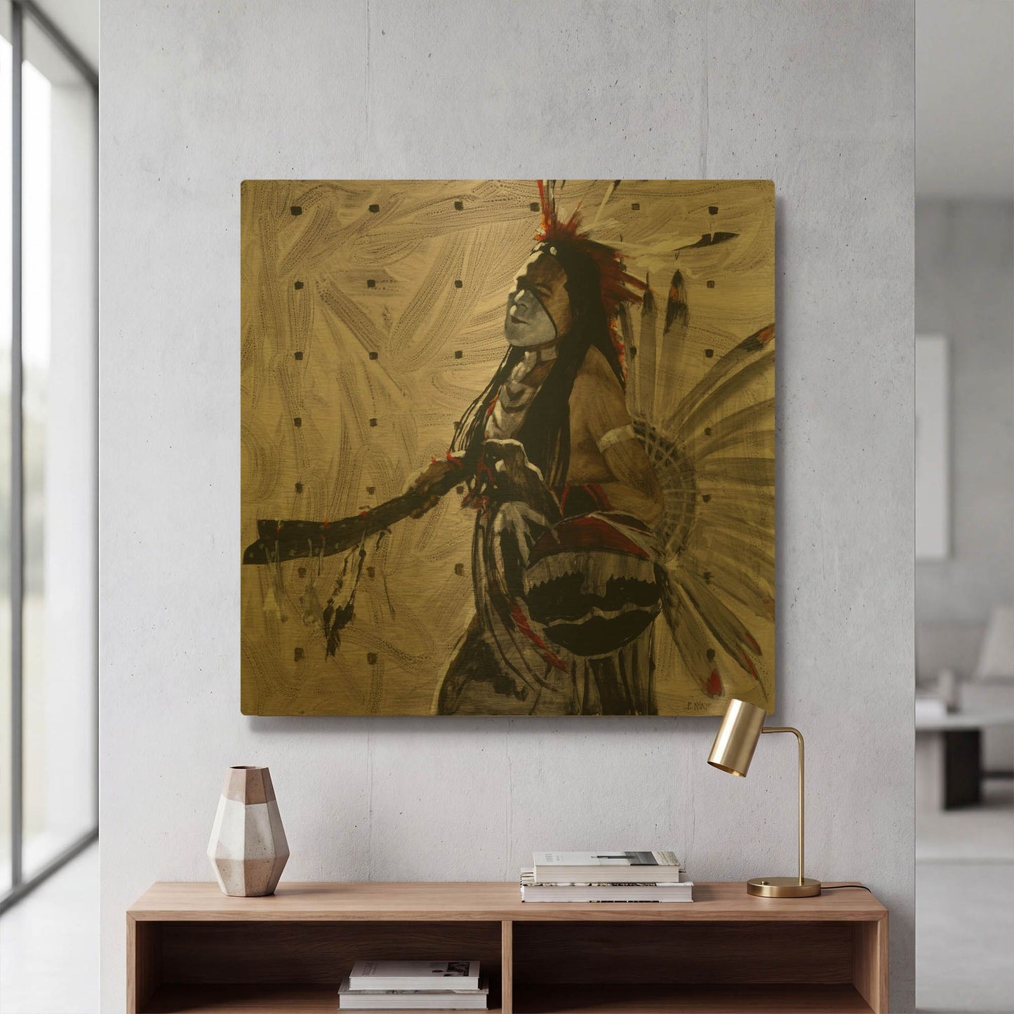'Ben Yahola' By J. E. Knauf Gold Metal Wall Art