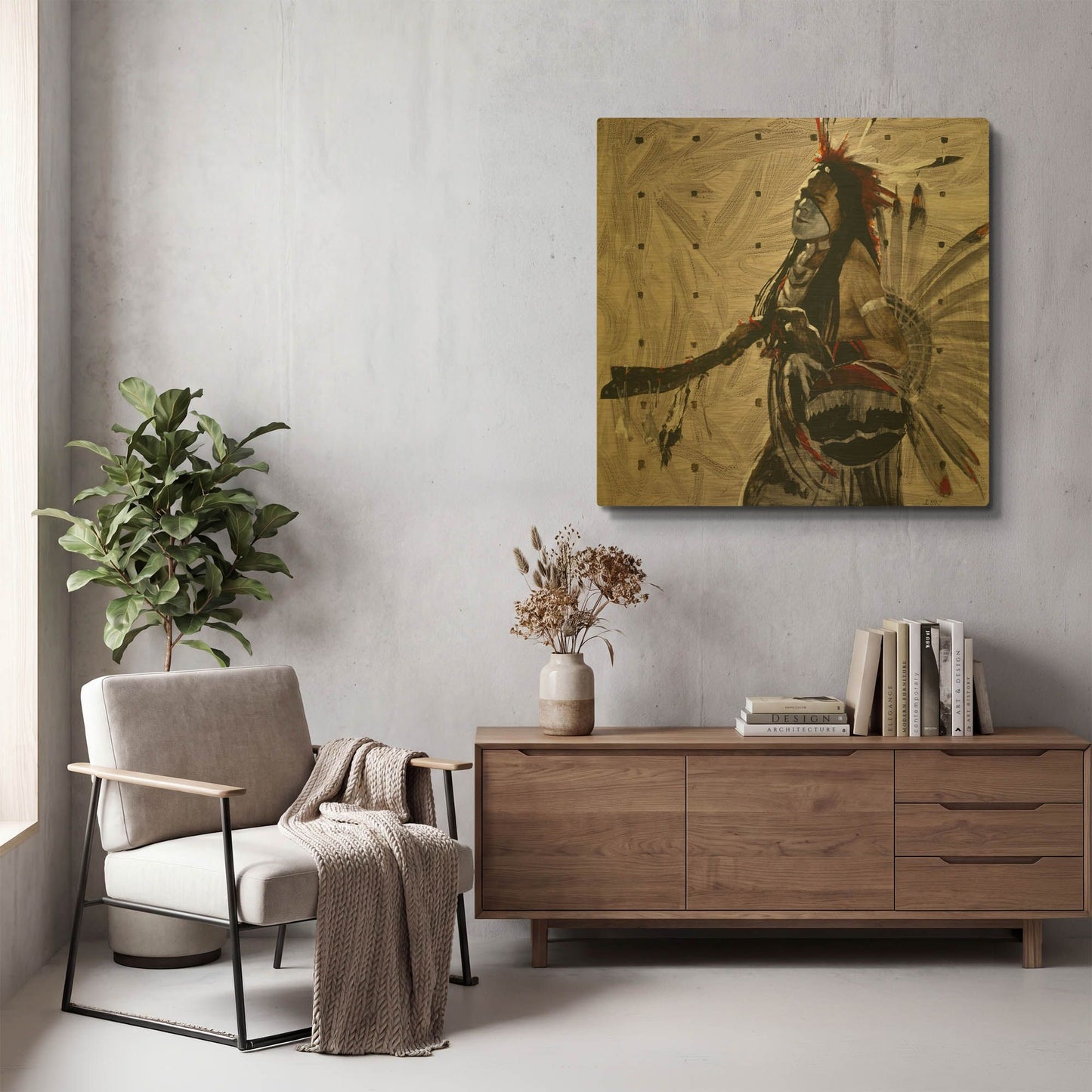 'Ben Yahola' By J. E. Knauf Gold Metal Wall Art