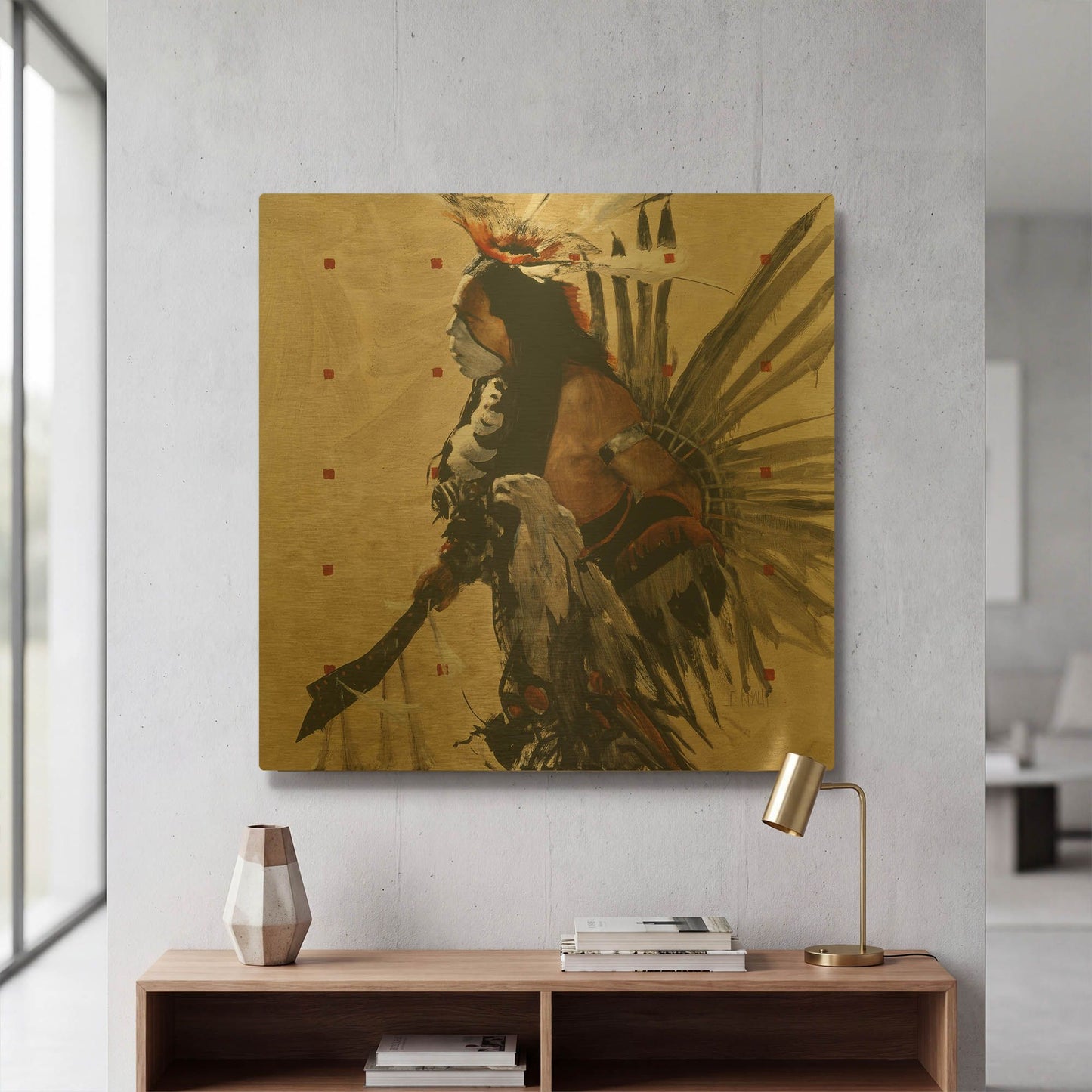 'Ben Yahola I I I' By J. E. Knauf Gold Metal Wall Art