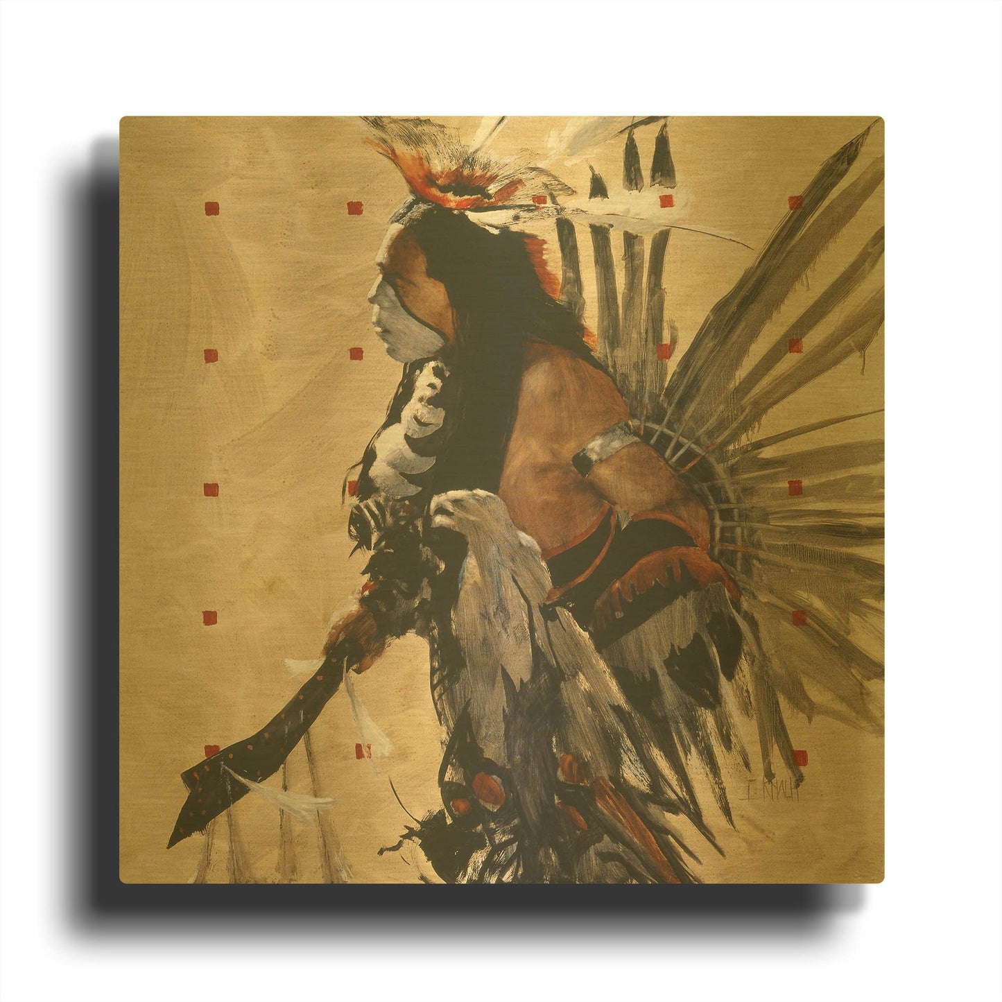 'Ben Yahola I I I' By J. E. Knauf Gold Metal Wall Art