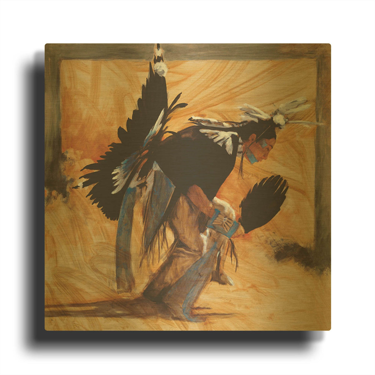 'D. Looking Glass' By J. E. Knauf Gold Metal Wall Art