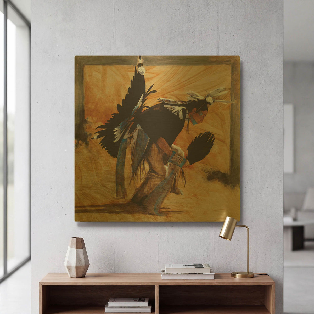 'D. Looking Glass' By J. E. Knauf Gold Metal Wall Art