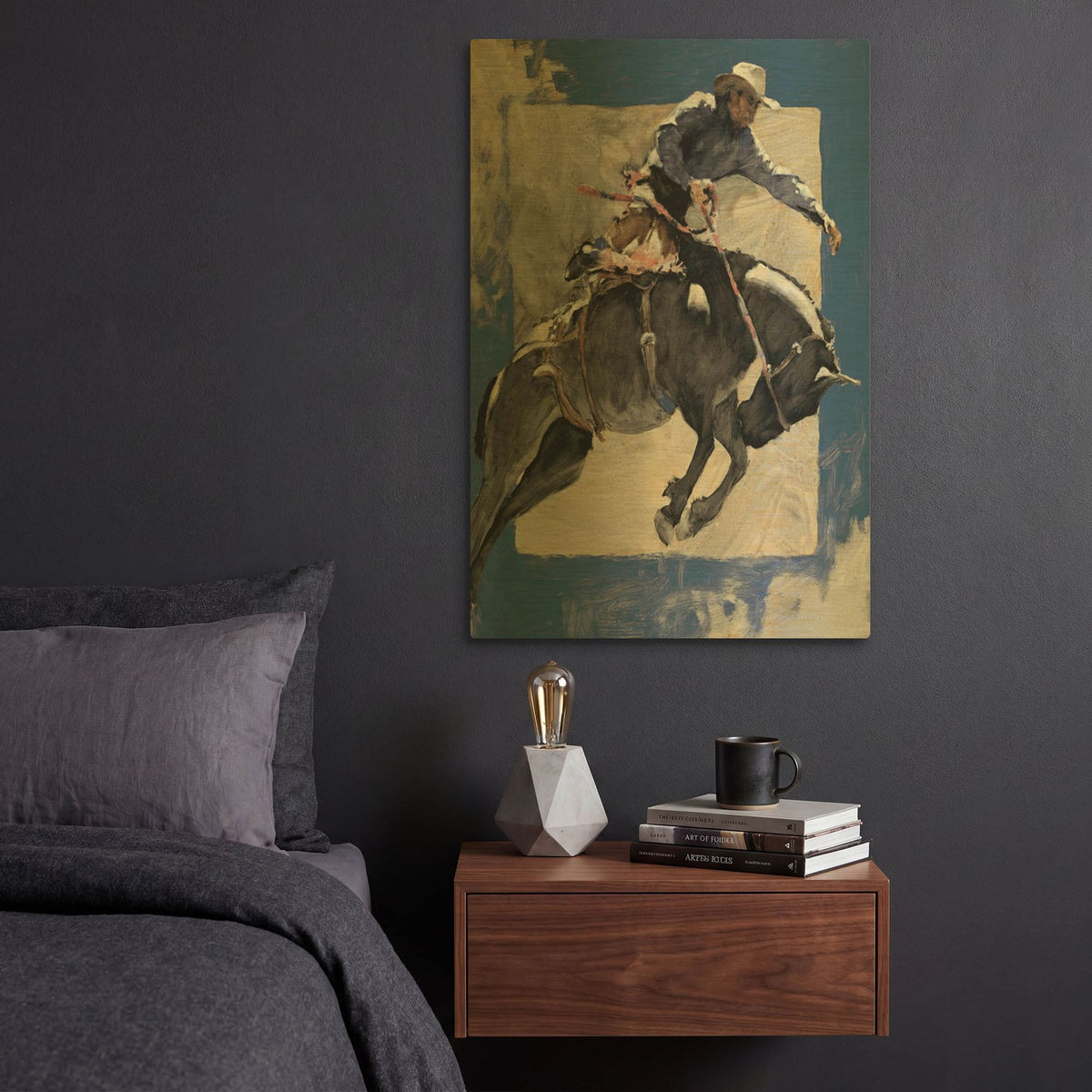 'Countdown In Blue' By J. E. Knauf Gold Metal Wall Art