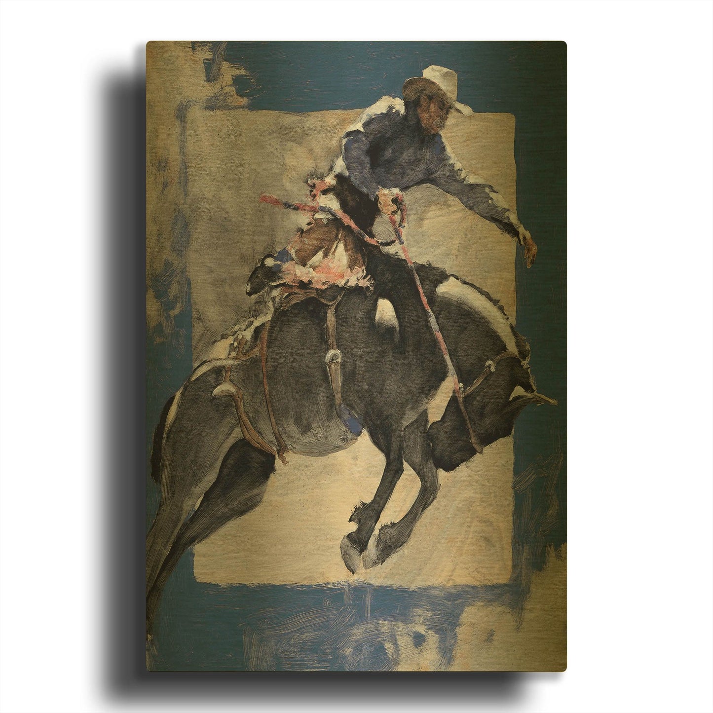 'Countdown In Blue' By J. E. Knauf Gold Metal Wall Art