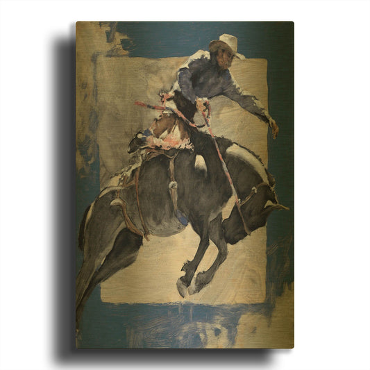 'Countdown In Blue' By J. E. Knauf Gold Metal Wall Art