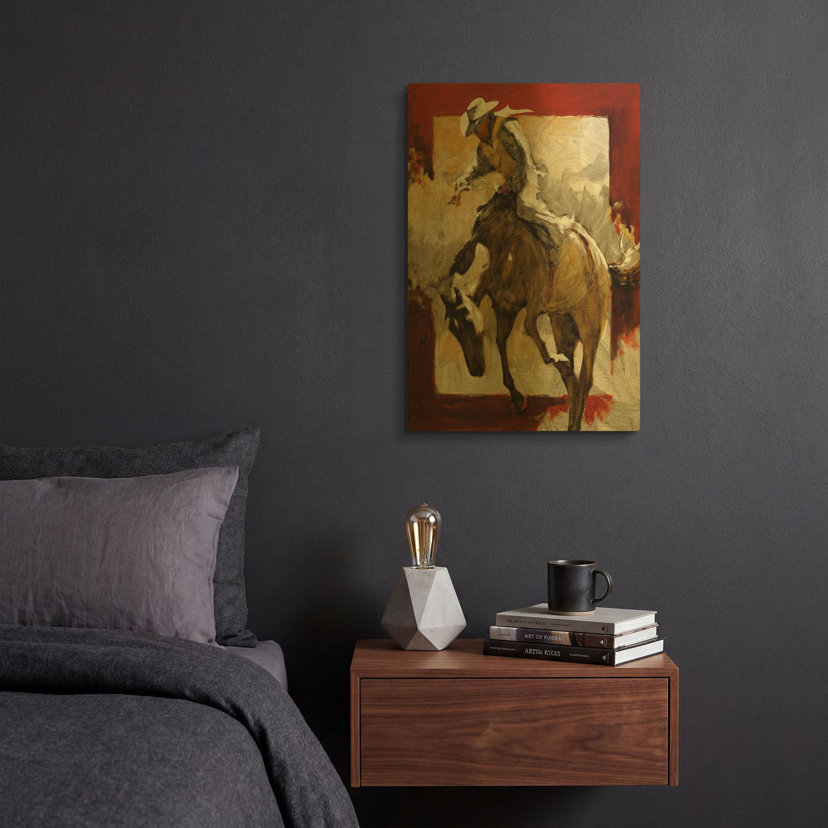 'Countdown In Red' By J. E. Knauf Gold Metal Wall Art