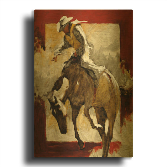 'Countdown In Red' By J. E. Knauf Gold Metal Wall Art