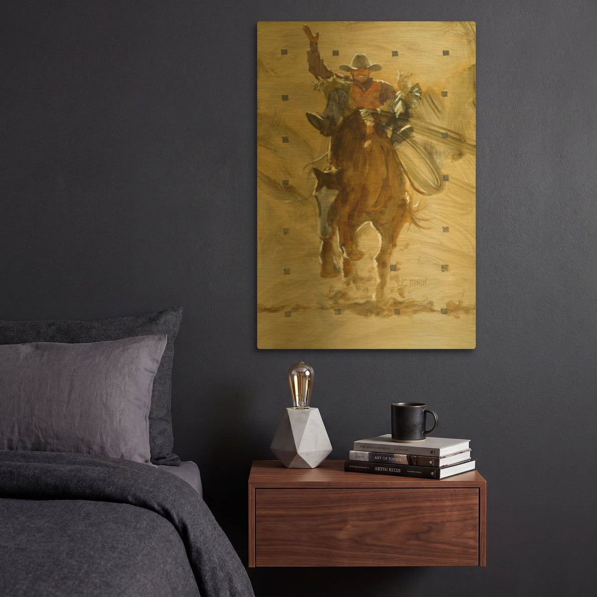 'Holdin' By J. E. Knauf Gold Metal Wall Art