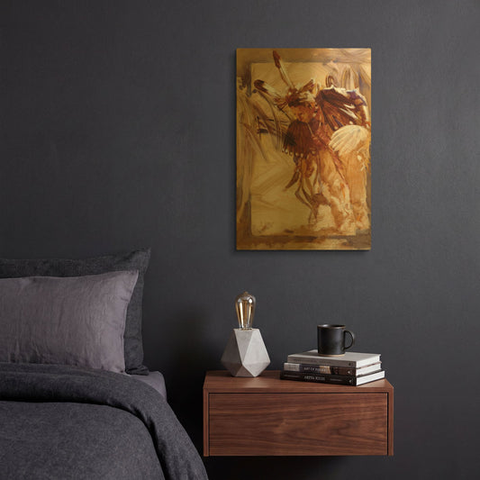 'Side Step' By J. E. Knauf Gold Metal Wall Art