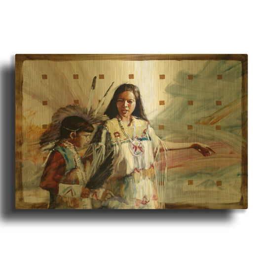 'Secrets' By J. E. Knauf Gold Metal Wall Art