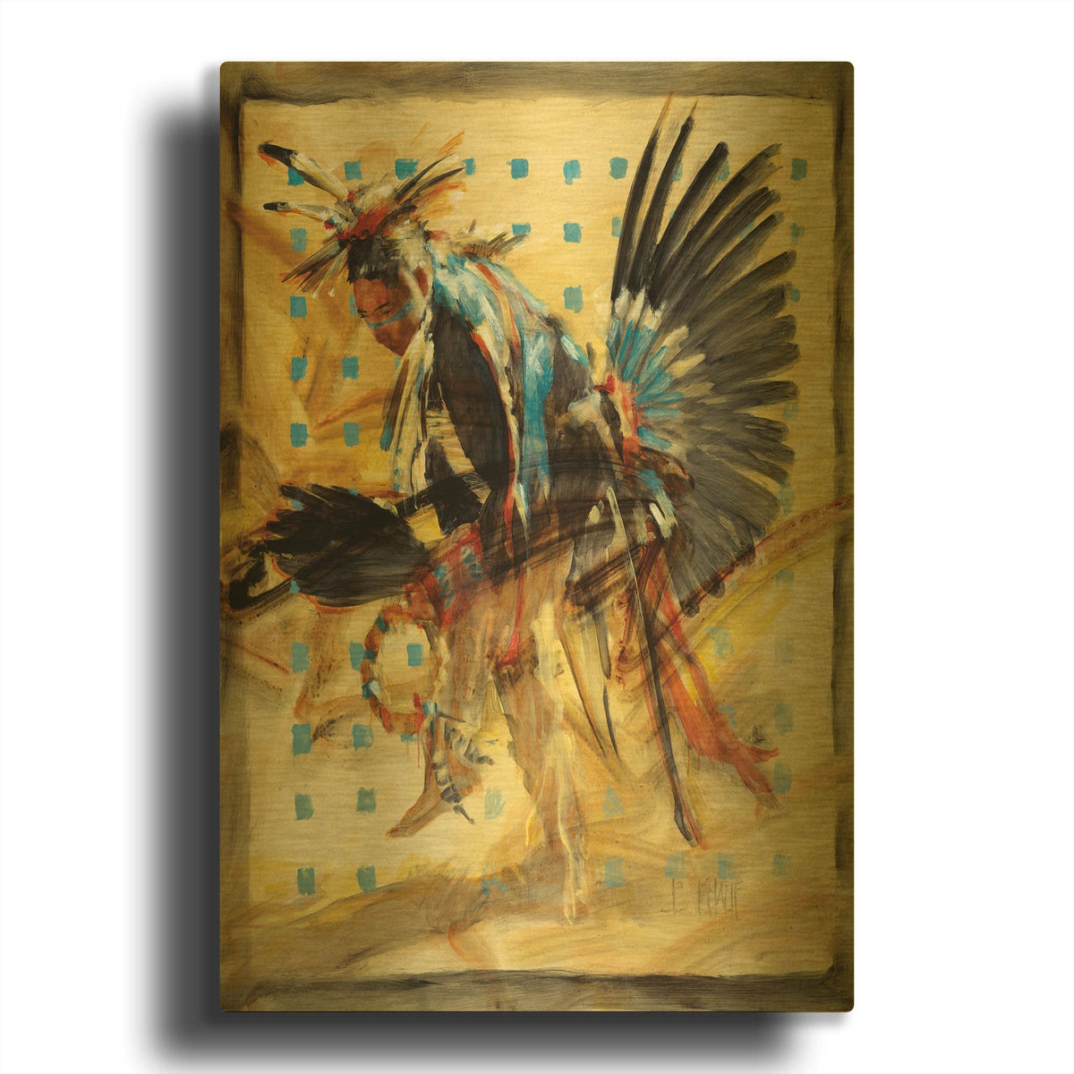 'Shift' By J. E. Knauf Gold Metal Wall Art