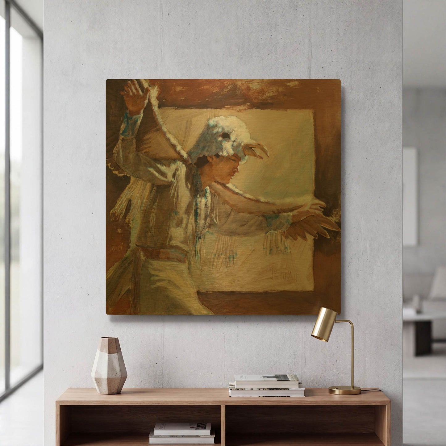'Eagle Dance' By J. E. Knauf Gold Metal Wall Art
