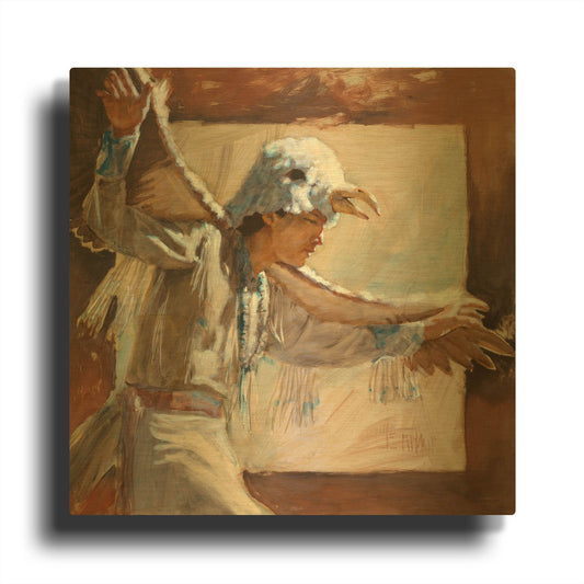 'Eagle Dance' By J. E. Knauf Gold Metal Wall Art