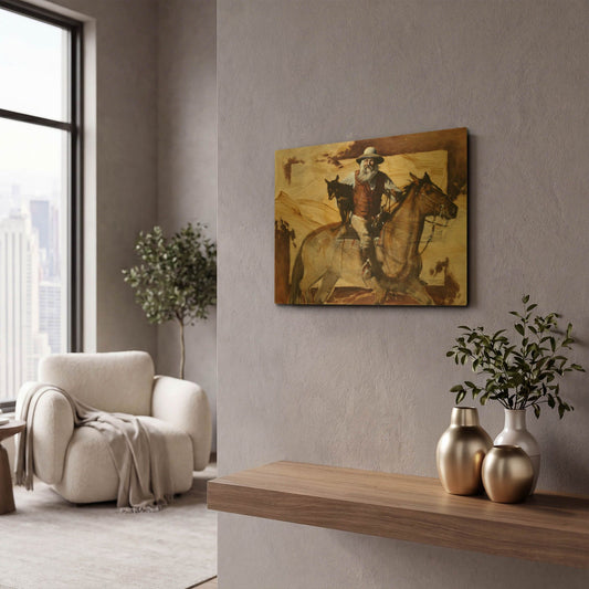 'Hitchin' By J. E. Knauf Gold Metal Wall Art