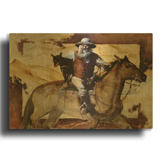 'Hitchin' By J. E. Knauf Gold Metal Wall Art