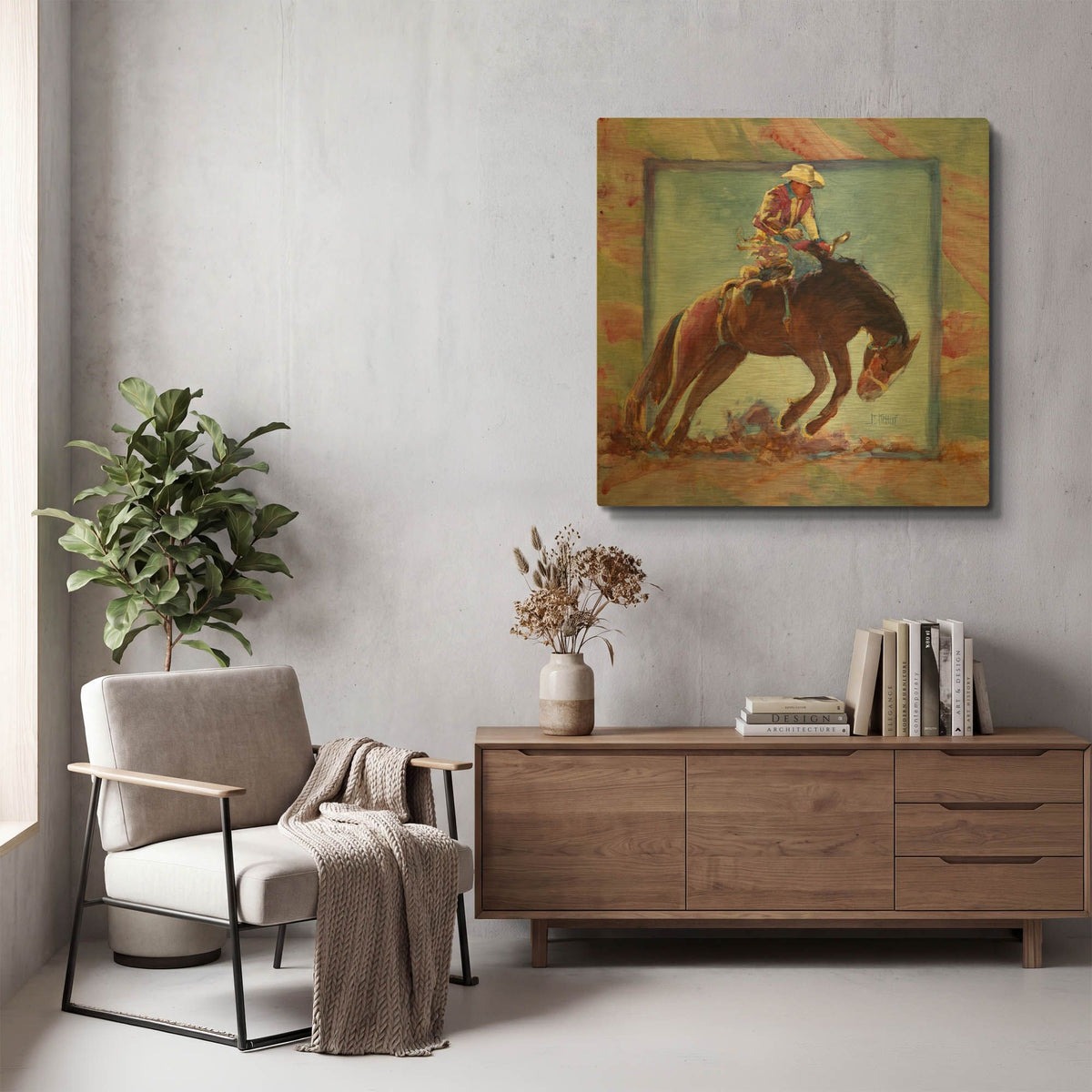 'Hard Sky' By J. E. Knauf Gold Metal Wall Art