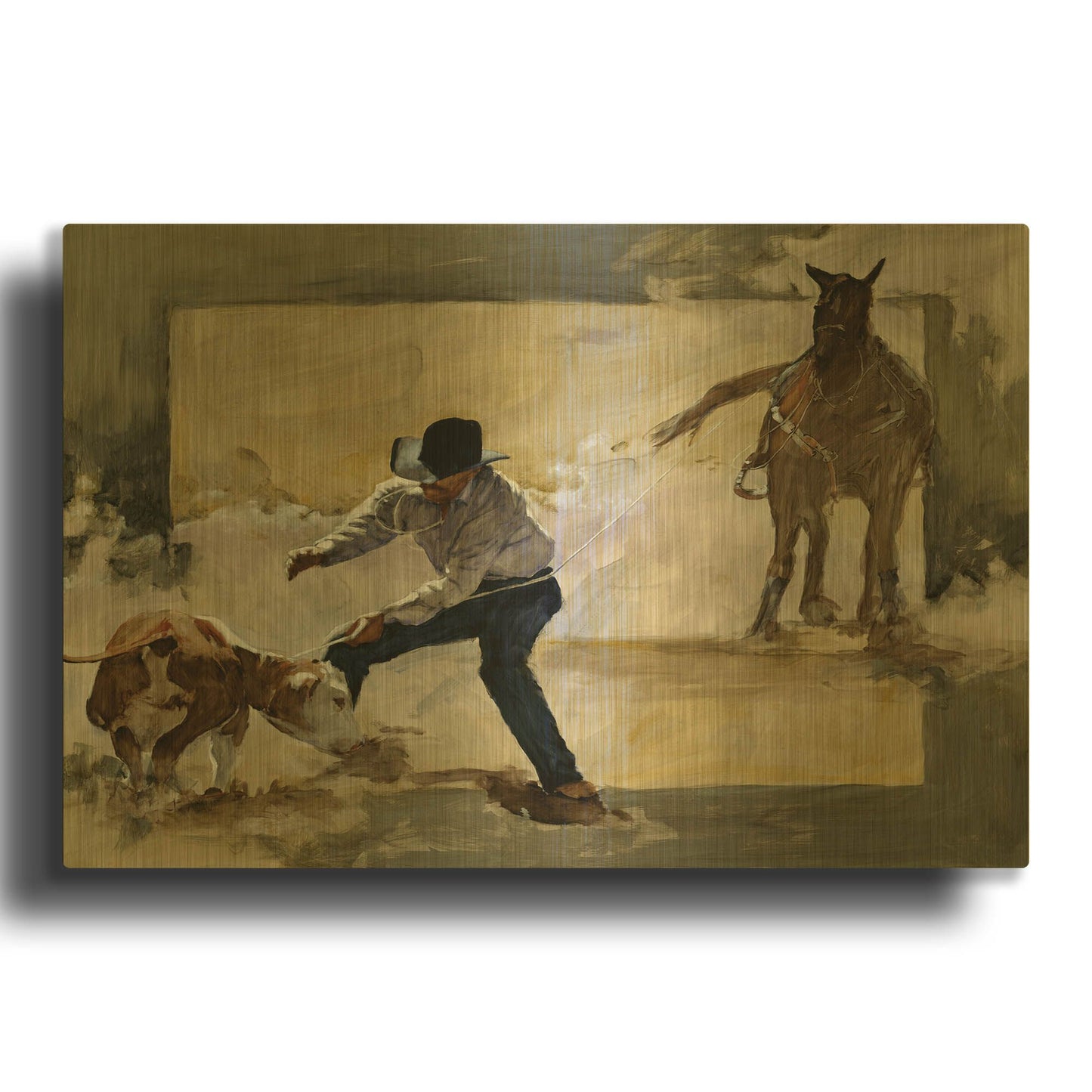 'Gotcha!' By J. E. Knauf Gold Metal Wall Art