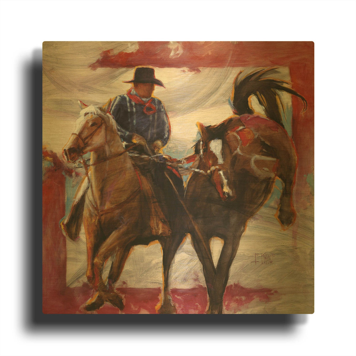 'Come On Now' By J. E. Knauf Gold Metal Wall Art