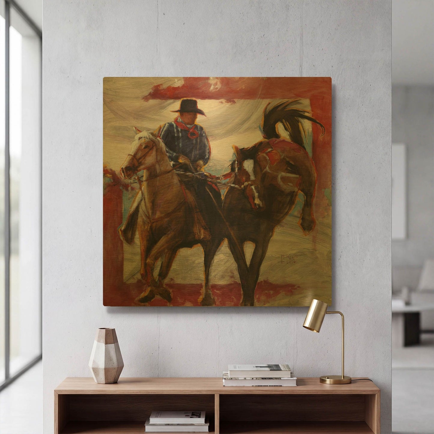 'Come On Now' By J. E. Knauf Gold Metal Wall Art