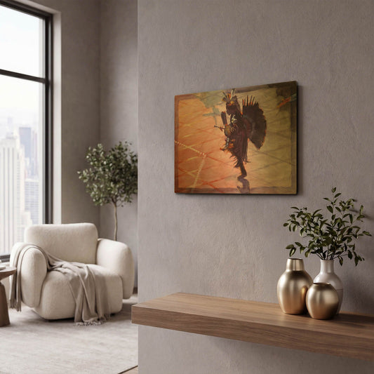 'Between The Lines' By J. E. Knauf Gold Metal Wall Art
