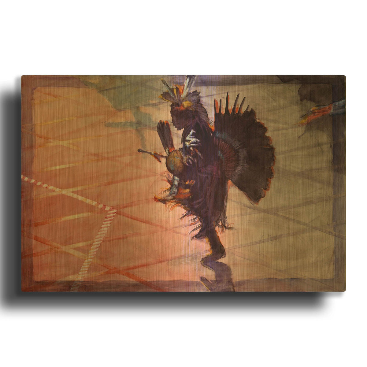 'Between The Lines' By J. E. Knauf Gold Metal Wall Art