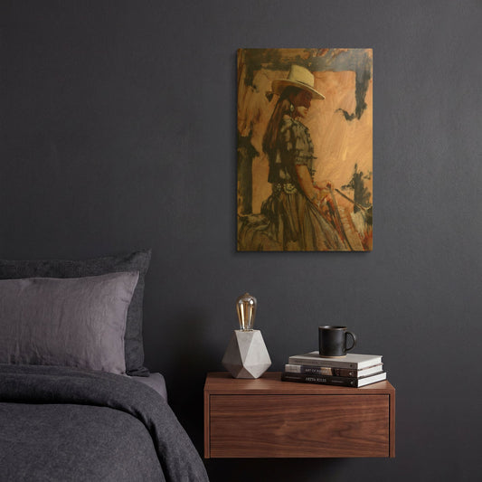 'At A Walk' By J. E. Knauf Gold Metal Wall Art