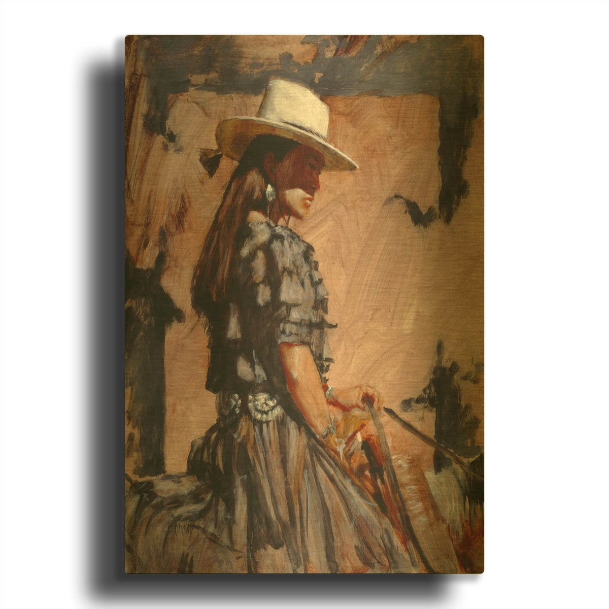 'At A Walk' By J. E. Knauf Gold Metal Wall Art