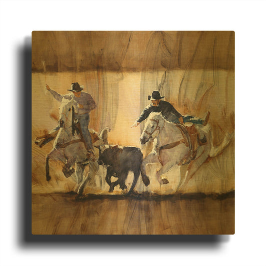 'Team Work' By J. E. Knauf Gold Metal Wall Art