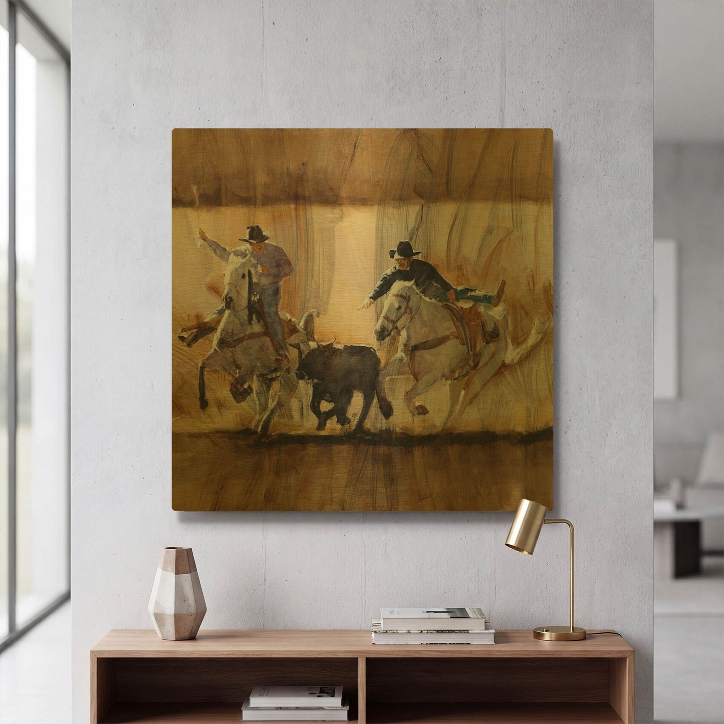 'Team Work' By J. E. Knauf Gold Metal Wall Art