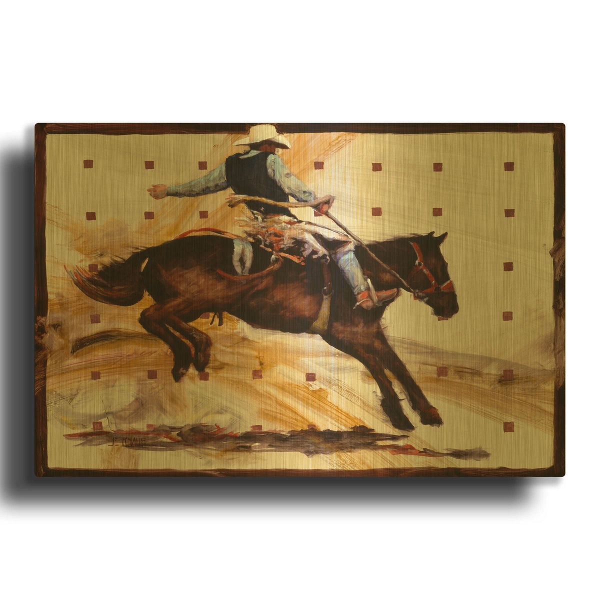 'Jumpin Jack' By J. E. Knauf Gold Metal Wall Art