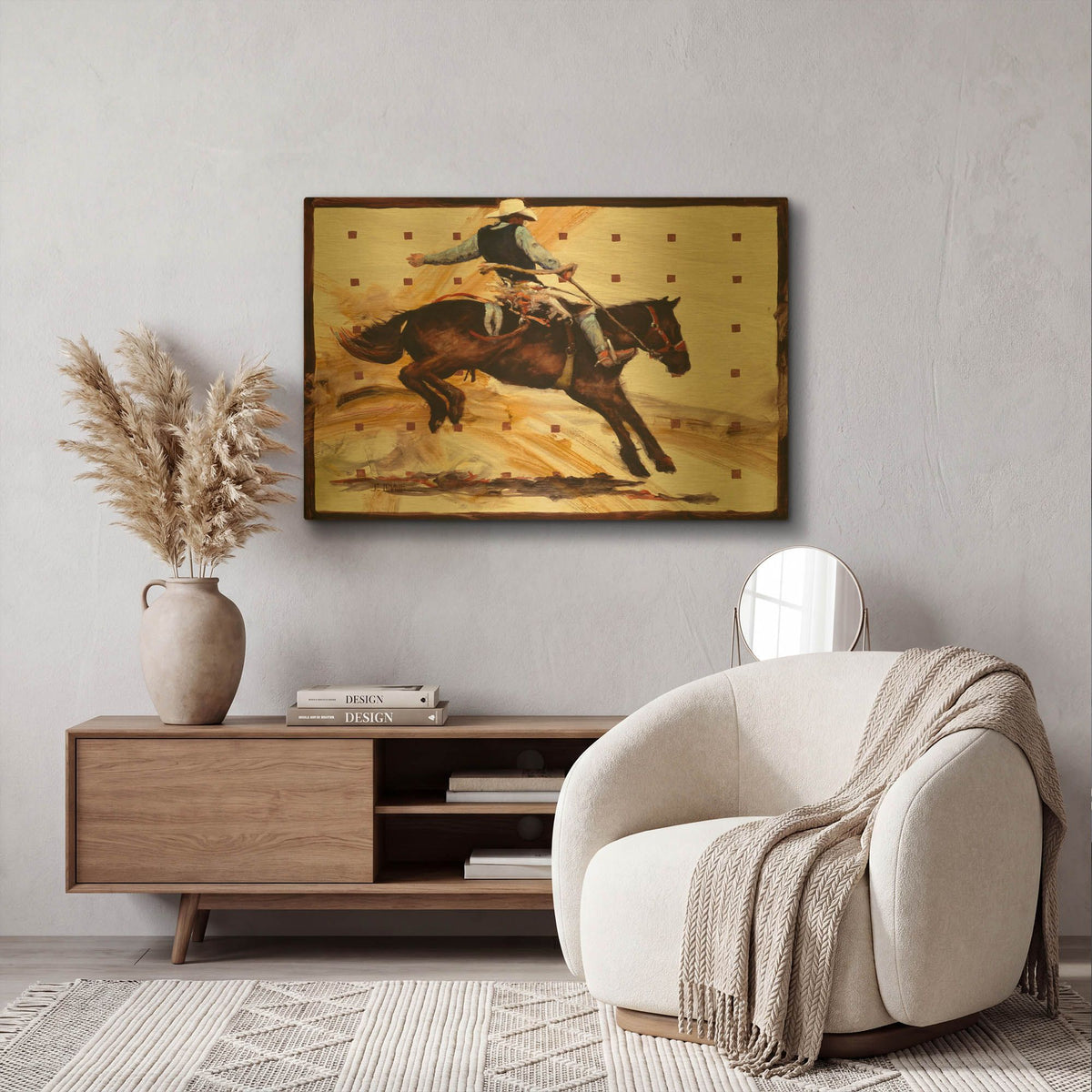 'Jumpin Jack' By J. E. Knauf Gold Metal Wall Art