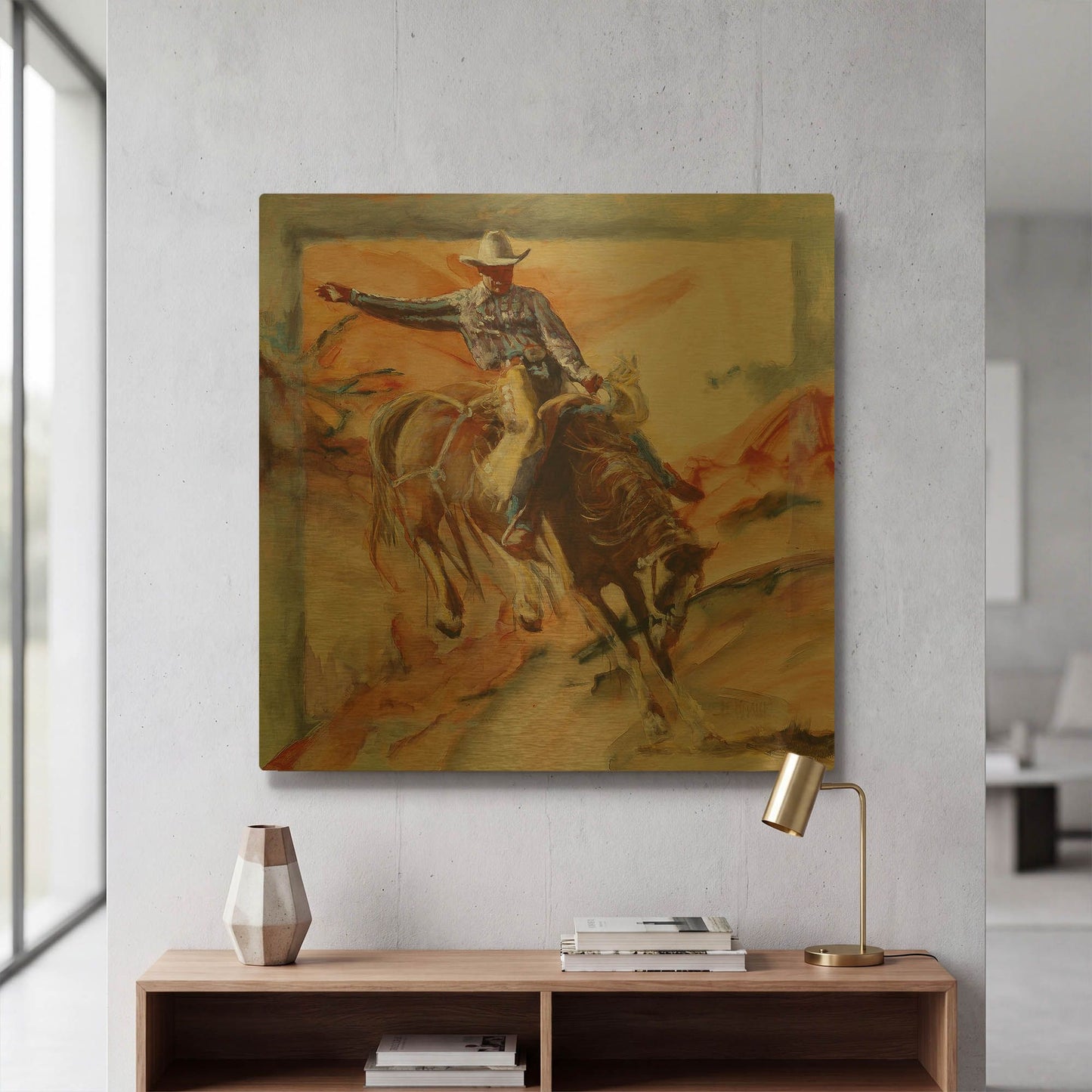 'Nexus' By J. E. Knauf Gold Metal Wall Art