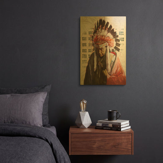 'Tone-Kei 3' By J. E. Knauf Gold Metal Wall Art