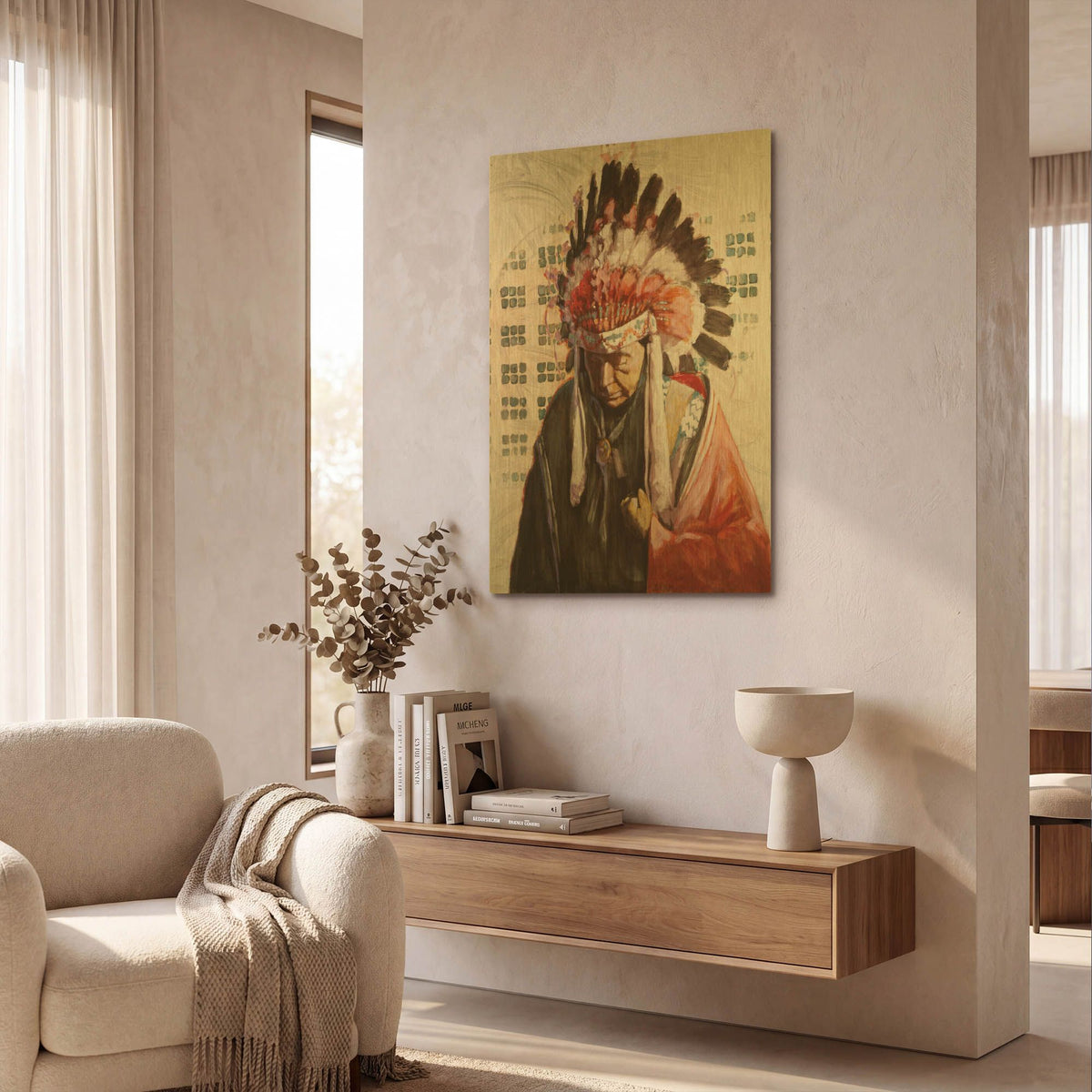 'Tone-Kei 3' By J. E. Knauf Gold Metal Wall Art