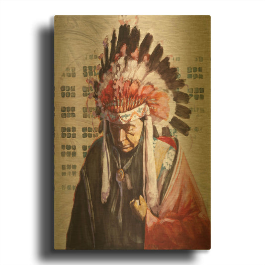 'Tone-Kei 3' By J. E. Knauf Gold Metal Wall Art
