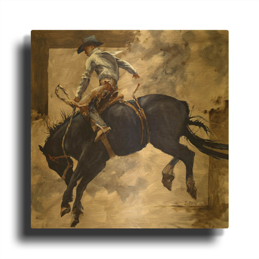 'Blackie' By J. E. Knauf Gold Metal Wall Art