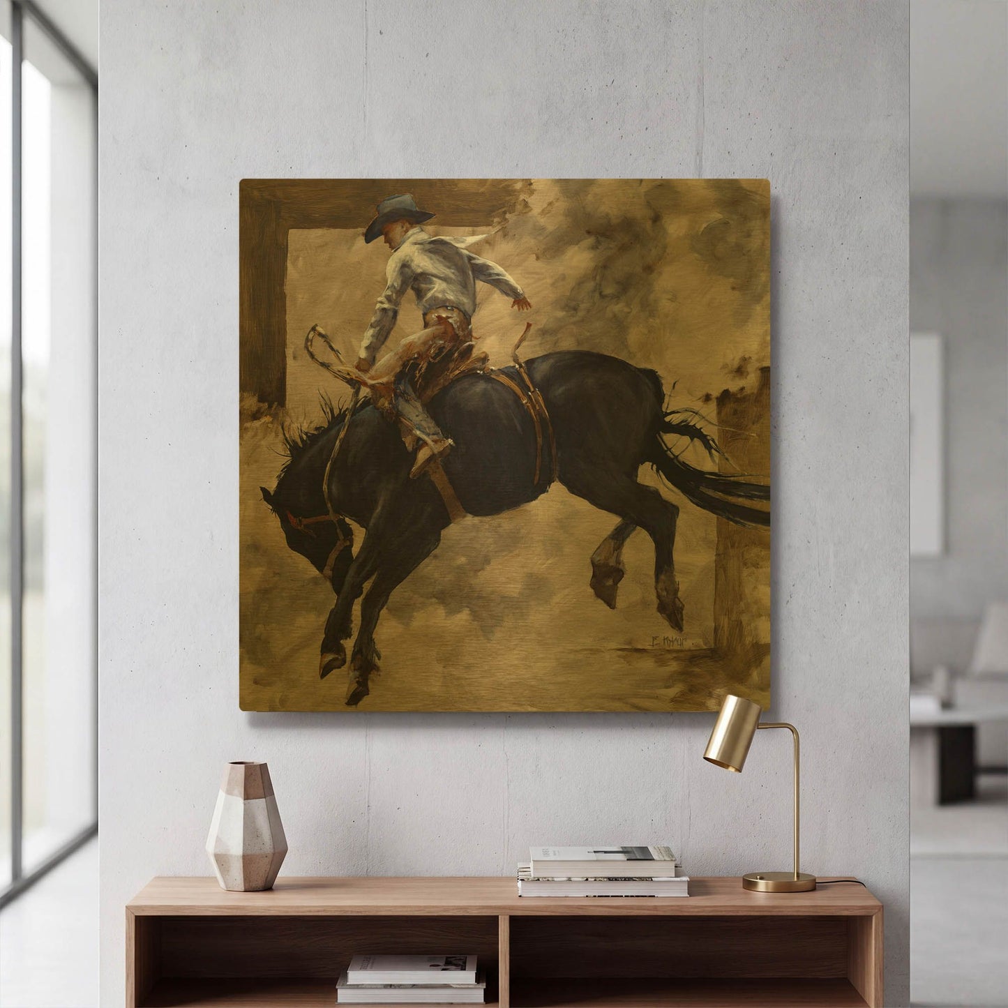 'Blackie' By J. E. Knauf Gold Metal Wall Art