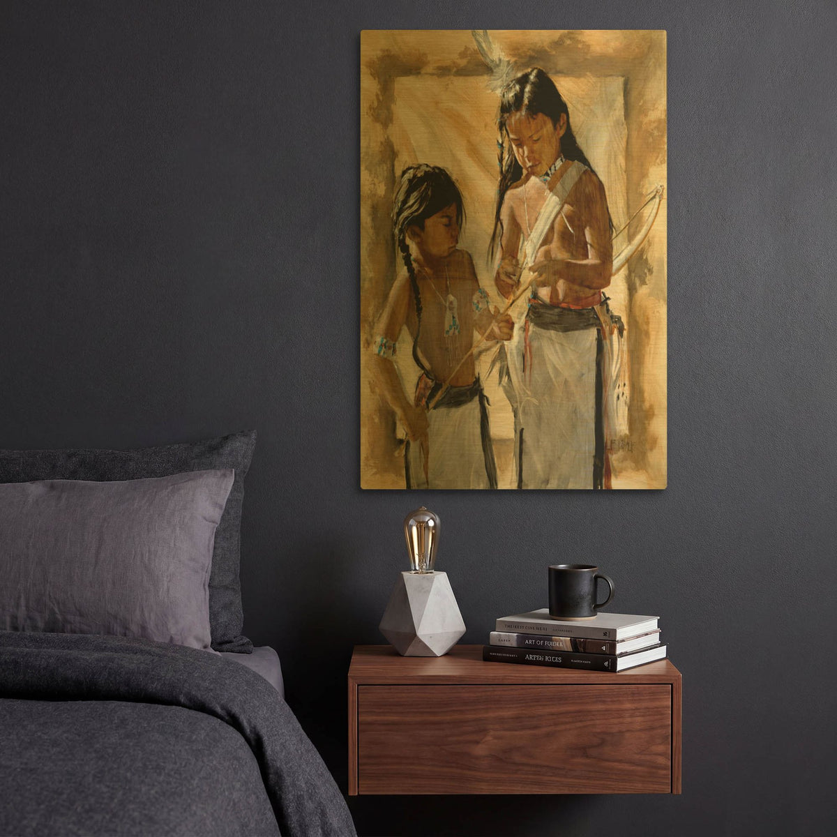 'Little Brothers' By J. E. Knauf Gold Metal Wall Art