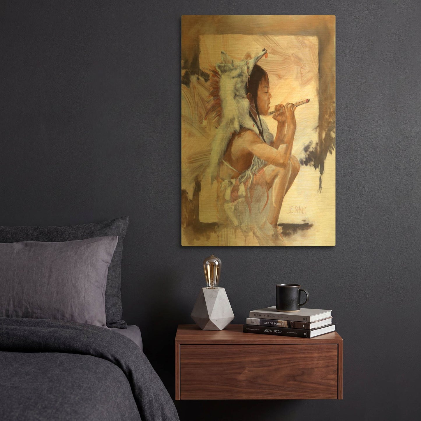 'J J Bald Eagle' By J. E. Knauf Gold Metal Wall Art