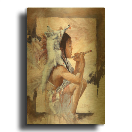 'J J Bald Eagle' By J. E. Knauf Gold Metal Wall Art