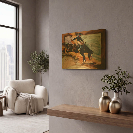 'Just Ridin' By J. E. Knauf Gold Metal Wall Art