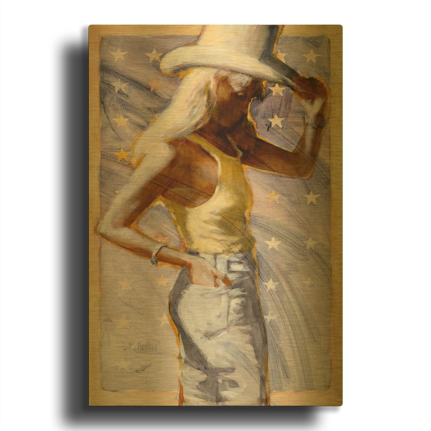 'Star Field' By J. E. Knauf Gold Metal Wall Art