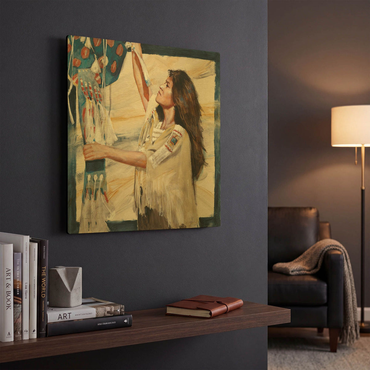 'At Work 2' By J. E. Knauf Gold Metal Wall Art